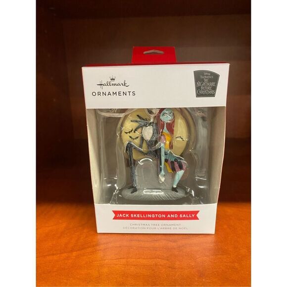 The Nightmare Before Christmas Jack and Sally Hallmark Ornament - Picture 1 of 4
